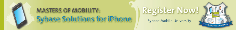 Sybase Solutions for iPhone Banner